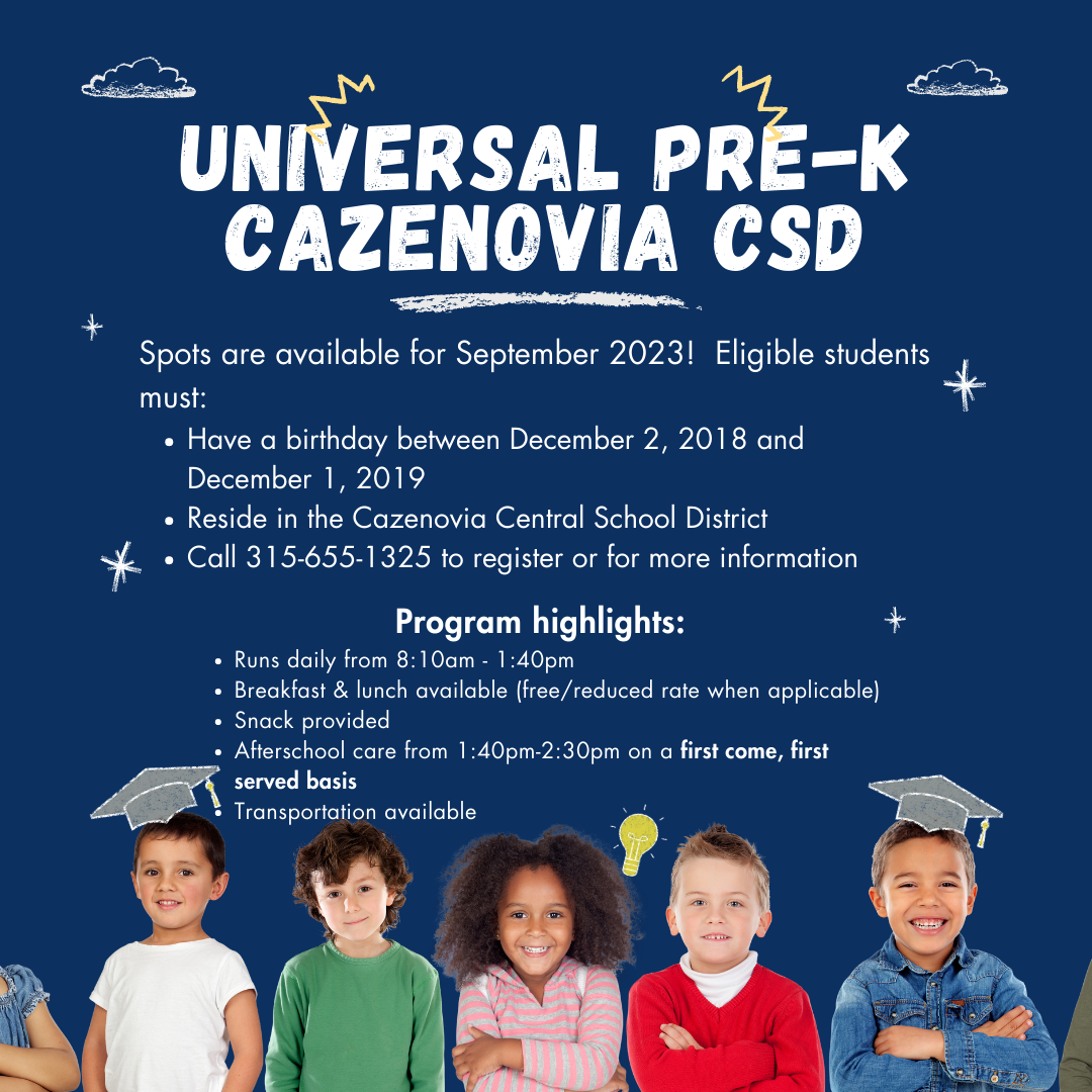 Spots Still Available for September 2023 Universal PreK Program